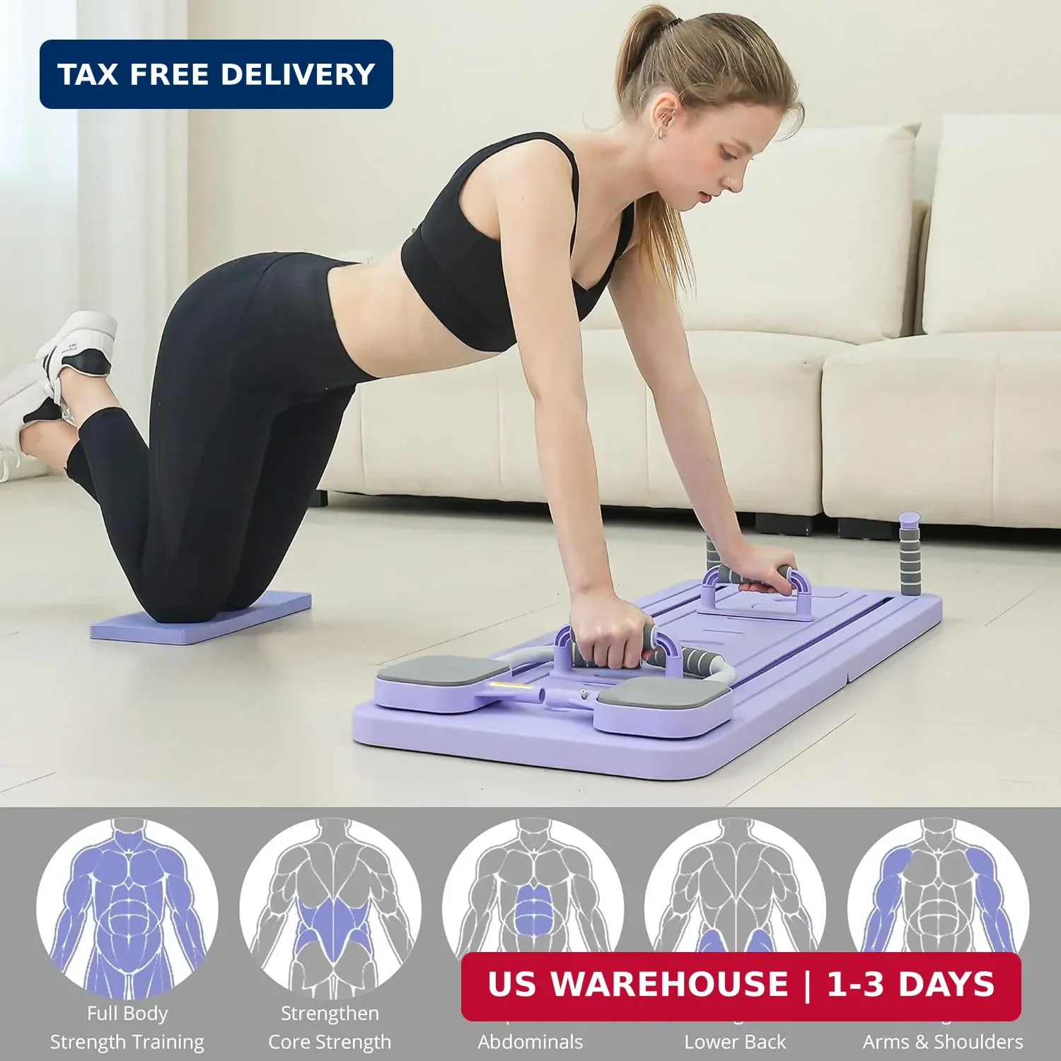 JANUA Pilates Board – Pilates Reformer Set, Multi-Purpose Foldable Pilates Refor
