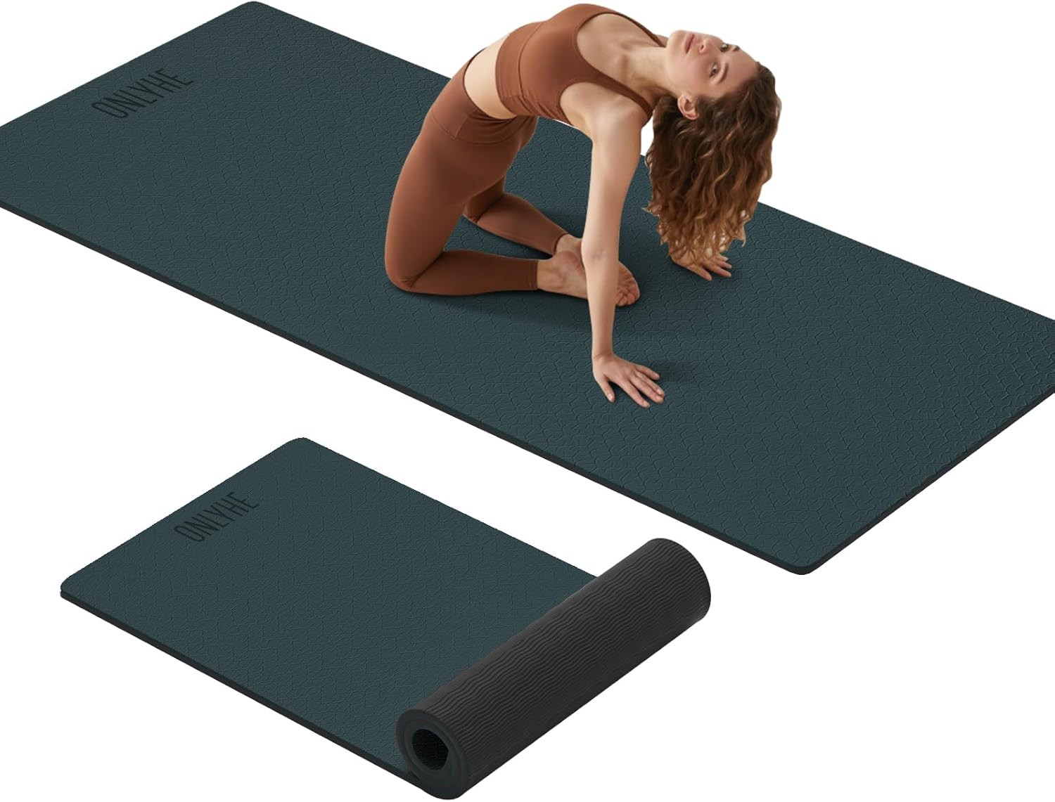 Extra Thick 12Mm TPE Exercise Yoga Mat with Strap, 72&Prime;L X 24.8&Prime;W Non-Slip Workou