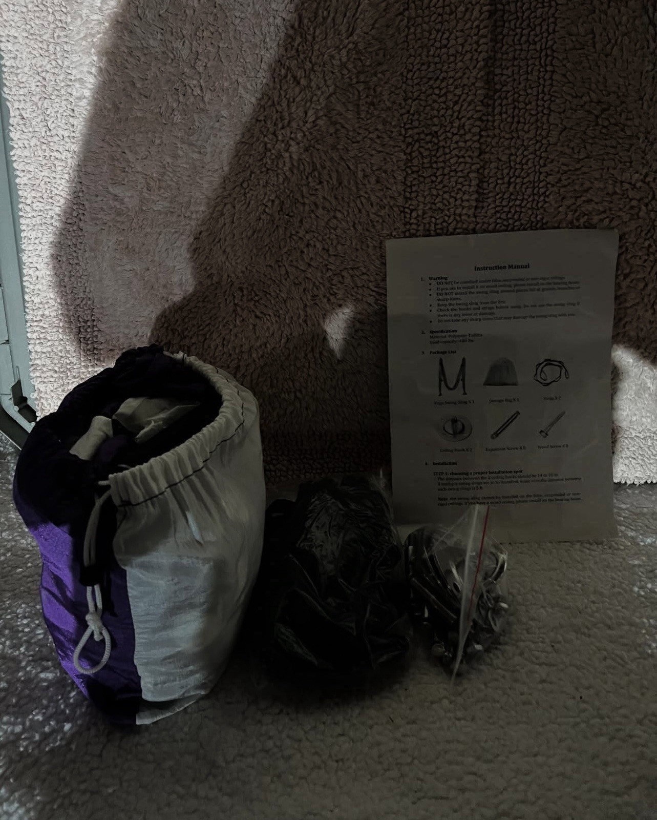 Trapeze Inversion Equipment Include 2 Extensions Straps and Ceiling Mounting