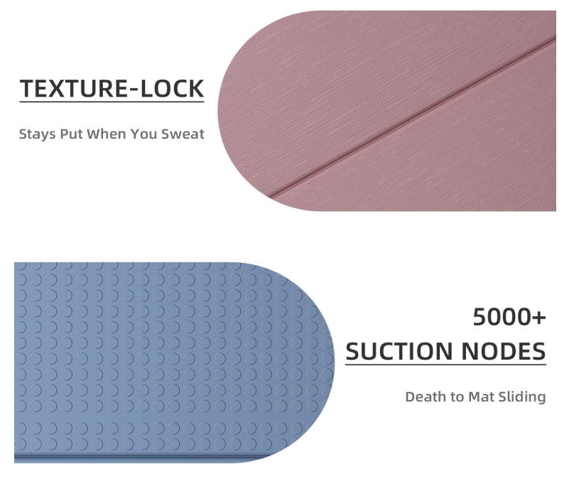 Foldable Yoga Mat, Environmental Sports Mat, Odorless TPE Material 71 x 24 inche