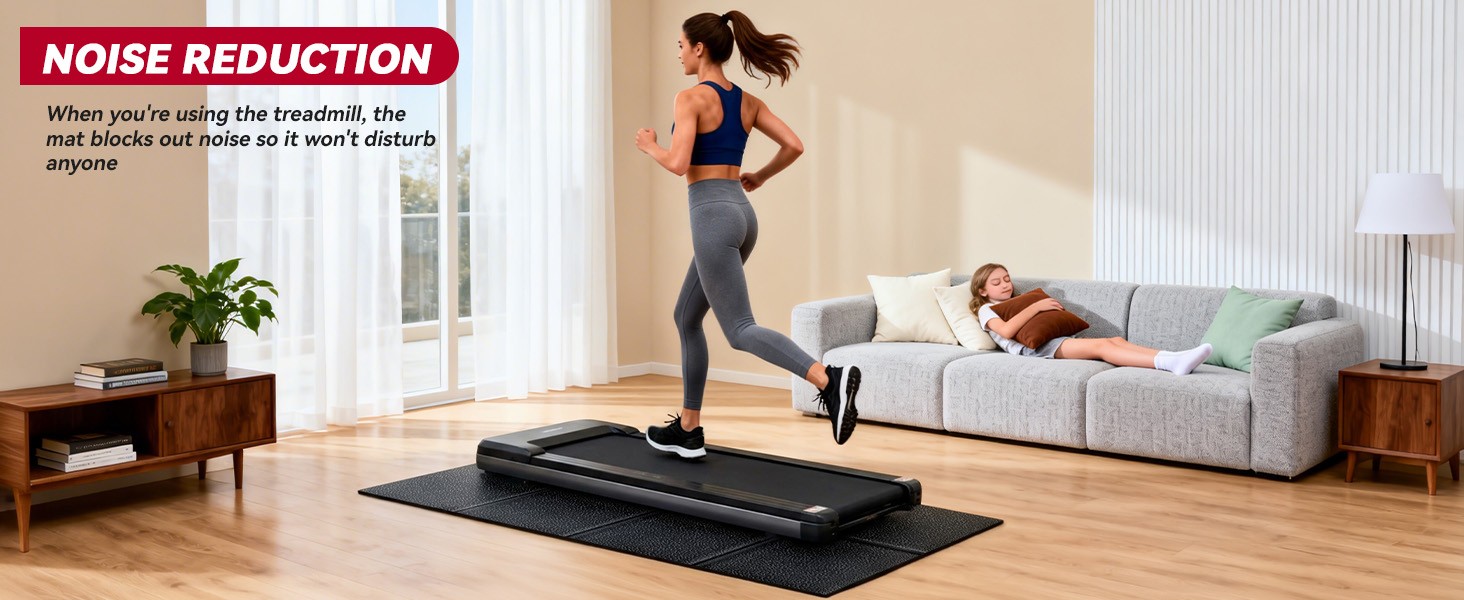 Walking Pad Mat for Carpet, Treadmill Mat for Hardwood Floors, High Density,