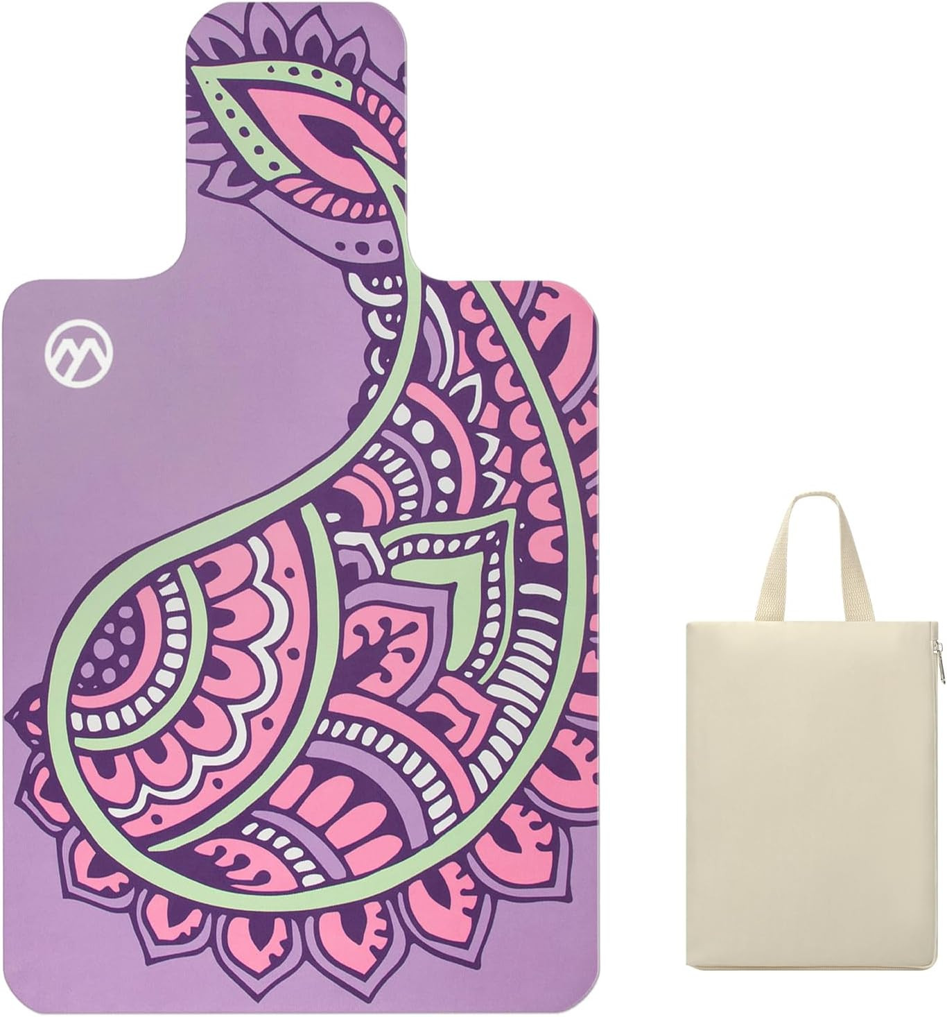 Non-Slip Pilates Reformer Mat Cover with Carry Pouch, 1mm Thick, Purple