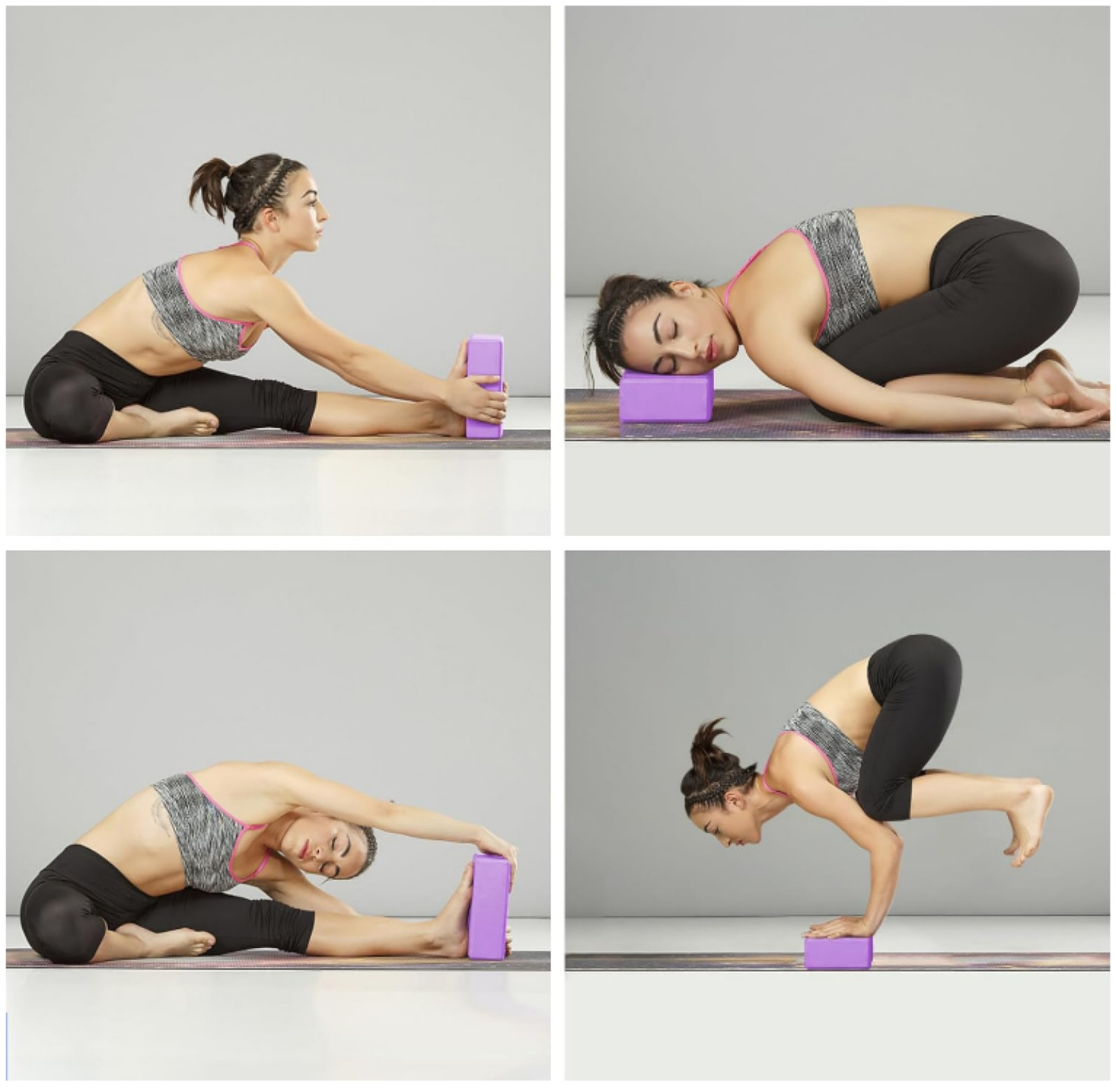 2pcs Yoga Blocks EVA Foam Exercise Brick Lightweight Odor Resistant for Home Gym