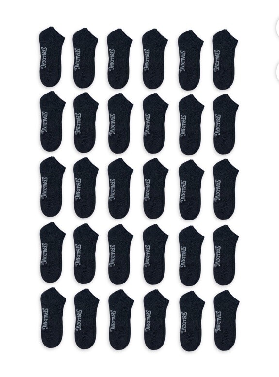 Spalding Adult Men&rsquo;s 30-Pack No-Show Socks Sizes 6.5-12 Mens Socks Yoga Pilates