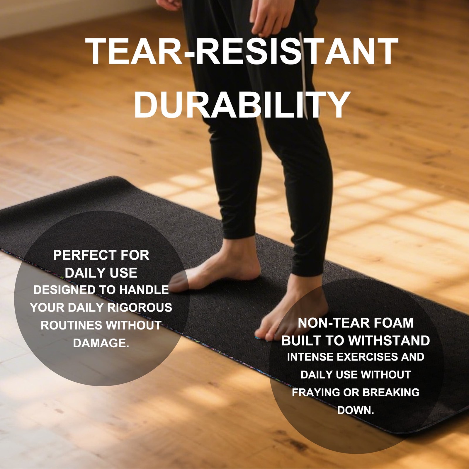 Yoga Mat W/ EPDM 72&Prime;x24&Prime;x6mm Thick Non-Slip Eco Friendly Home Workout