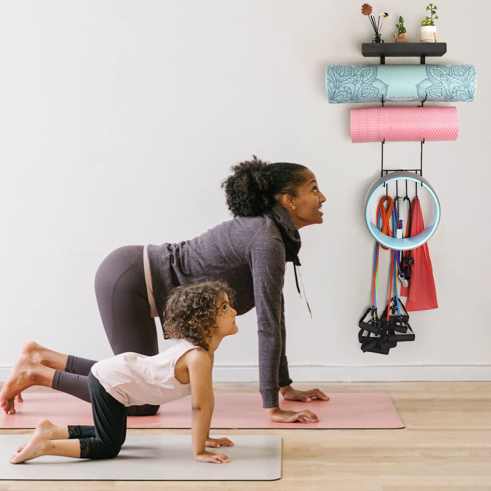 VINAEMO Yoga Mat Holder Accessories Wall Mount Organizer Storage Decor Foam R…