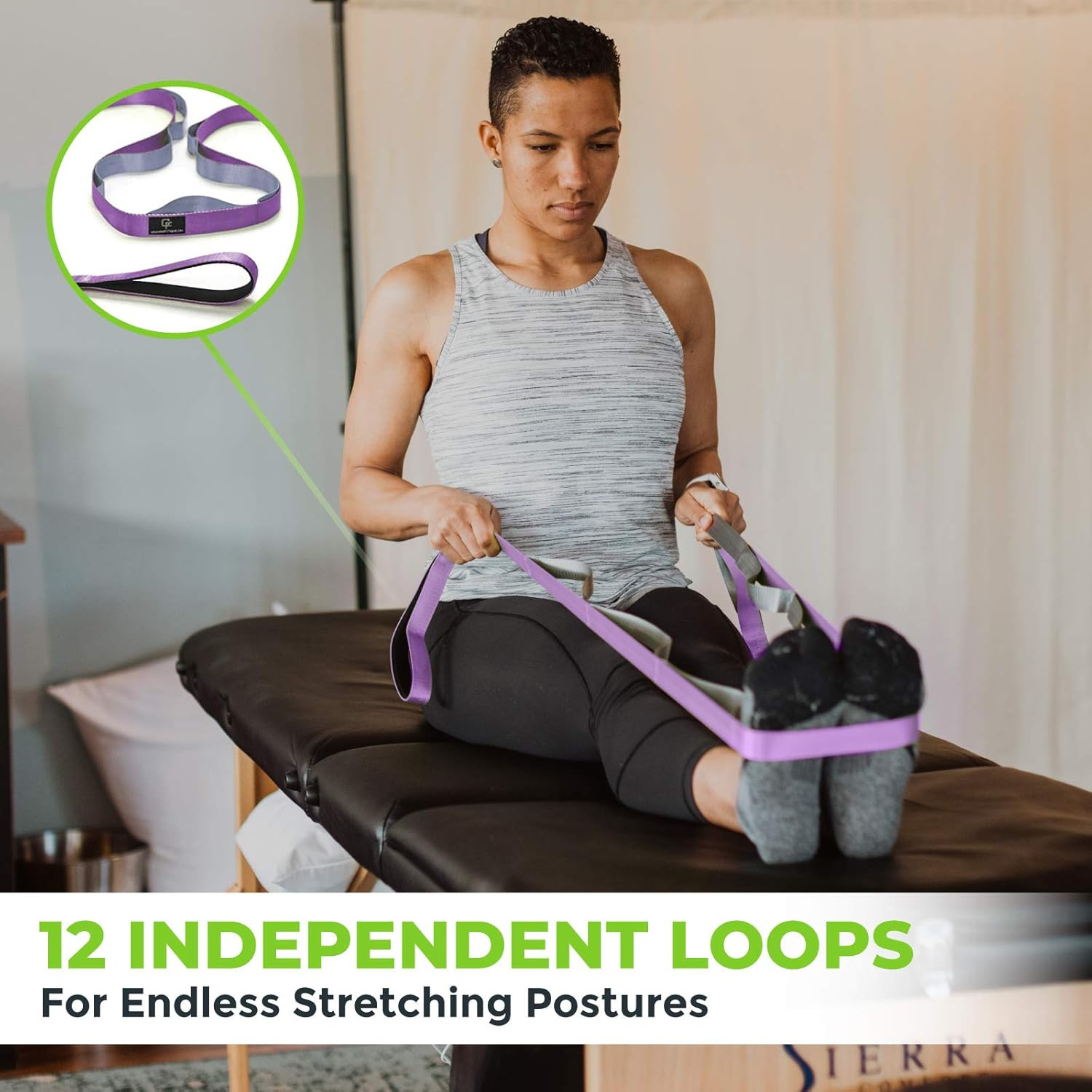 Stretching Strap for Physical Therapy, 12 Multi-Loop Stretch