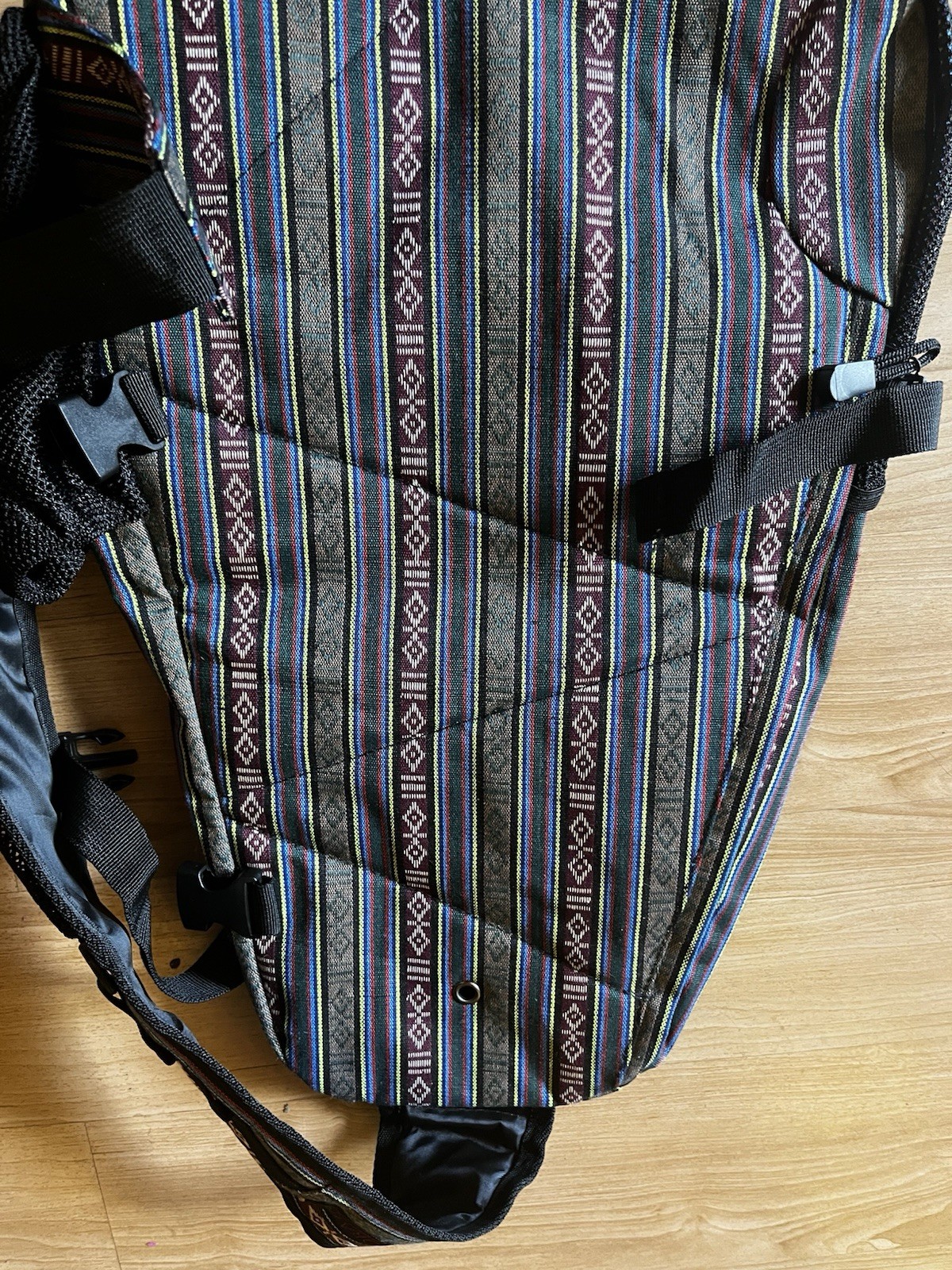 Aurorae Multicolor Patterned Canvas Yoga Mat Bag Zip Closure Adjustable Strap