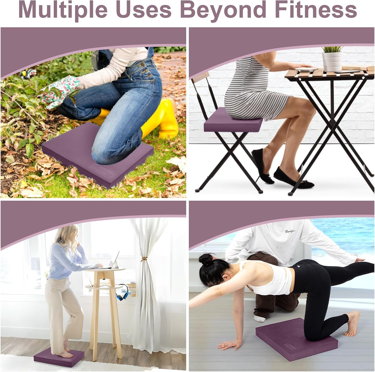 Balance Recovery Set: Extra Wide Foam Pad & XL Yoga Wedge Blocks