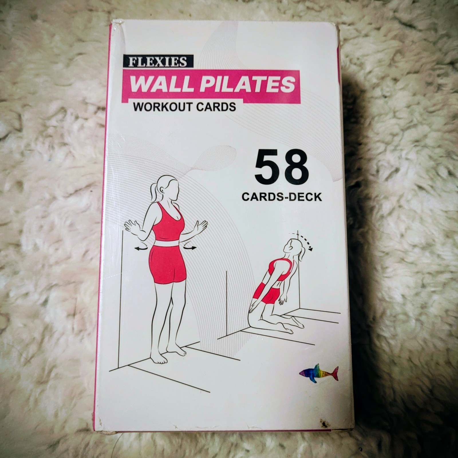 58 Wall Pilates Exercise Cards with Breathing Tips, Guide, Goal, Calendar Info