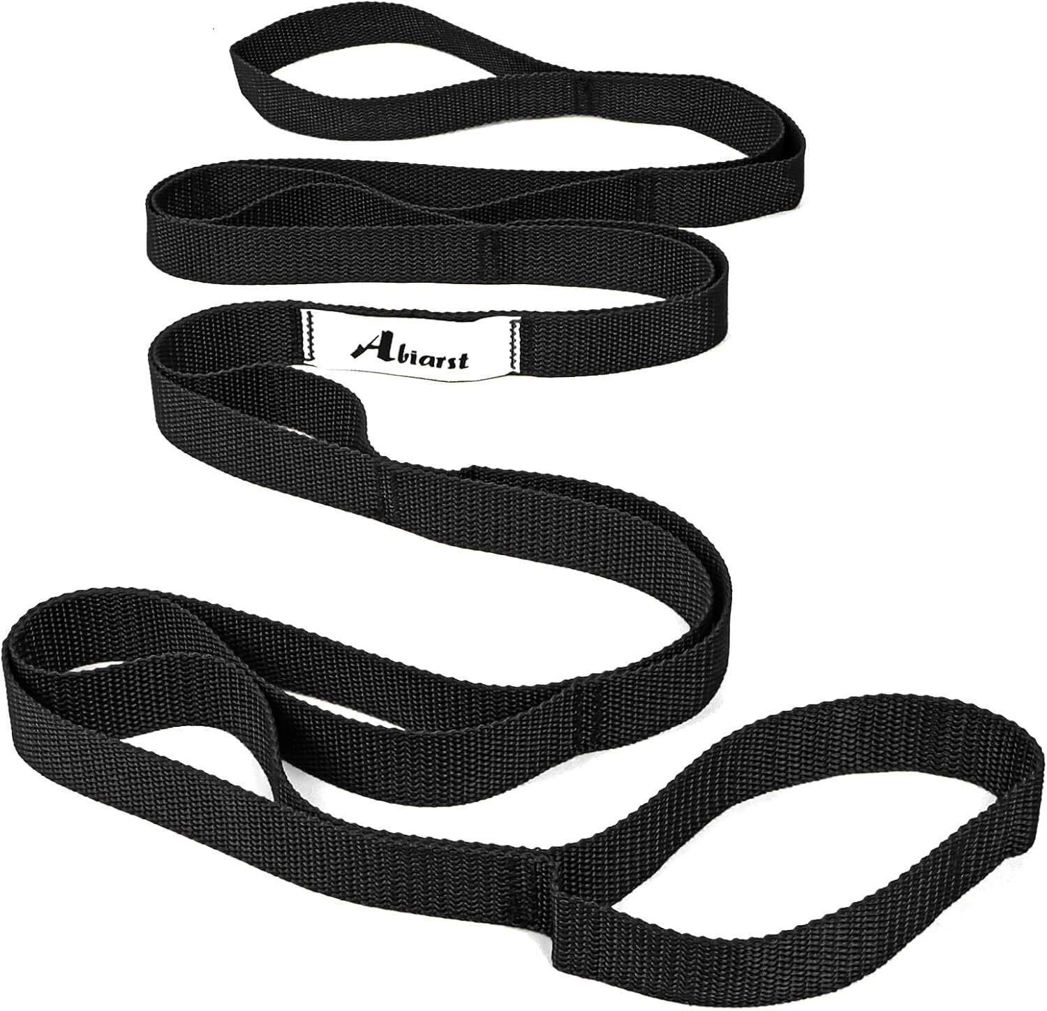 Abiarst Stretching Strap Yoga Strap for Physical Therapy, 10 Loops Yoga Strap…