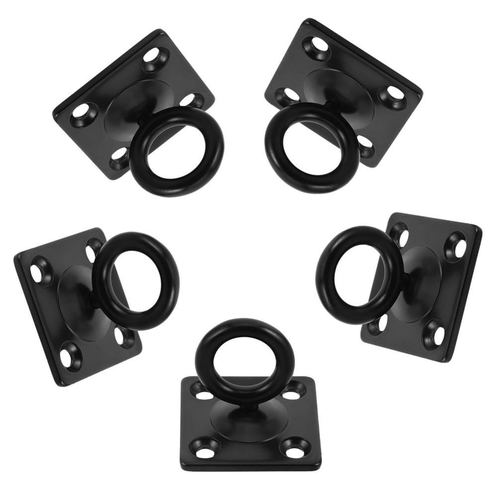 5 Pcs Wall Hook Stainless Steel Square Eye Plate Rope Railing Hardware