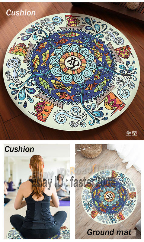 Round Yoga Mat Pilates Gym Mat Pad Non-Slip Cushion Meditation Mat Floor Mat HOT