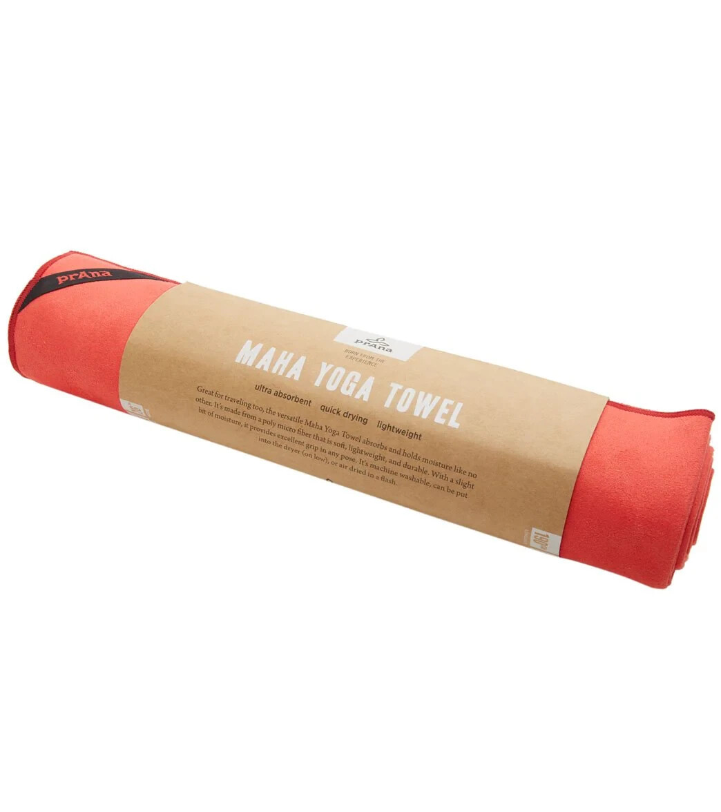 prAna Maha Yoga Hand Towel, Dry Chili, One Size