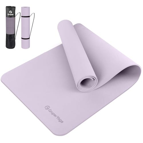 Yoga Mat Non Slip, 72&Prime;L x 24&Prime;W x 0.24&Prime;/0.32&Prime;TH, 0.24*24*72 Inches Lavender