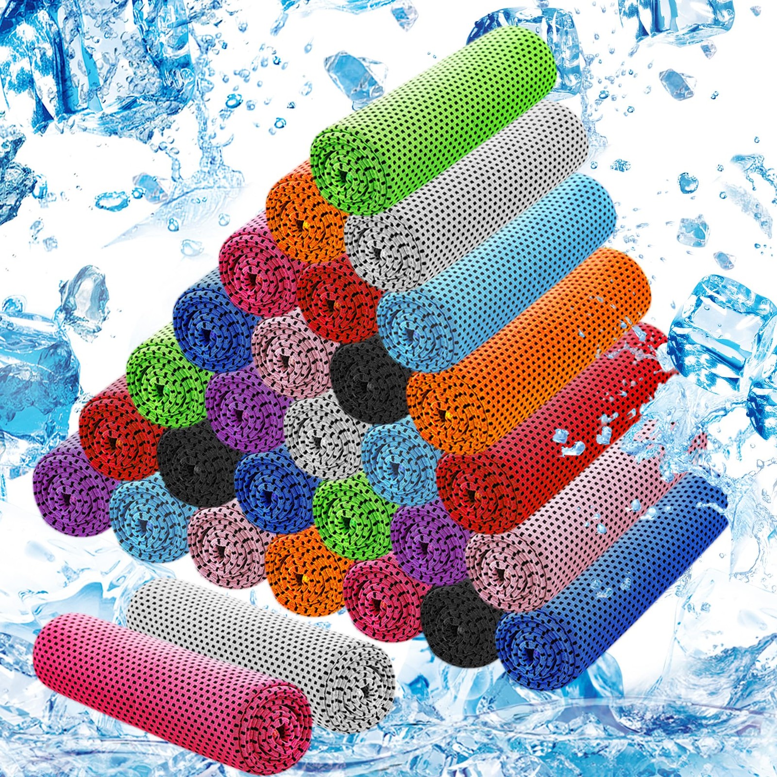 Lydtick 30Pack Cooling Towels For Neck And Face 40X12 Ice Microfiber Cooling