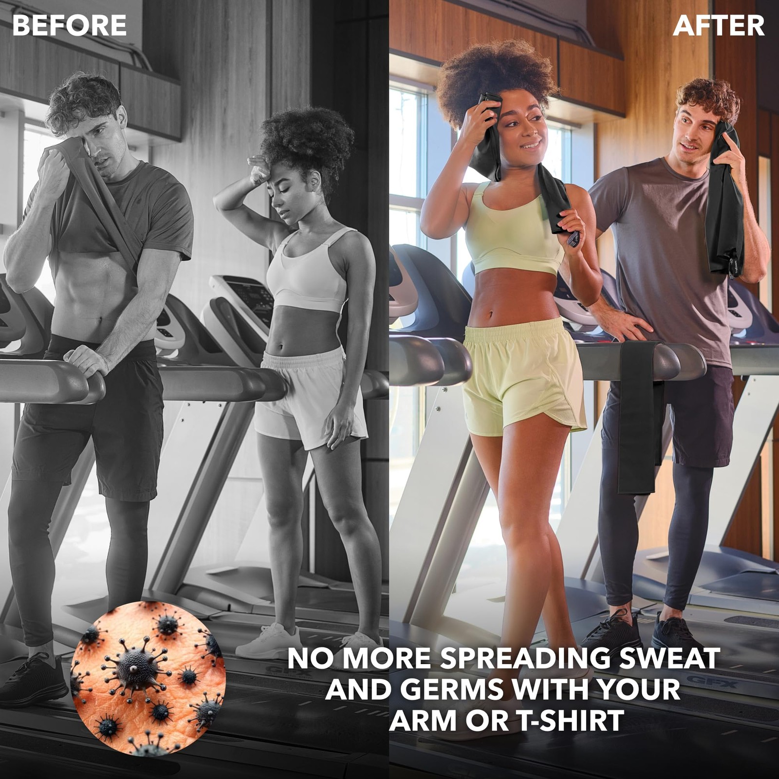Trailoom Microfiber Workout Towels – Quick Dry Highly Absorbing Odor-Free For