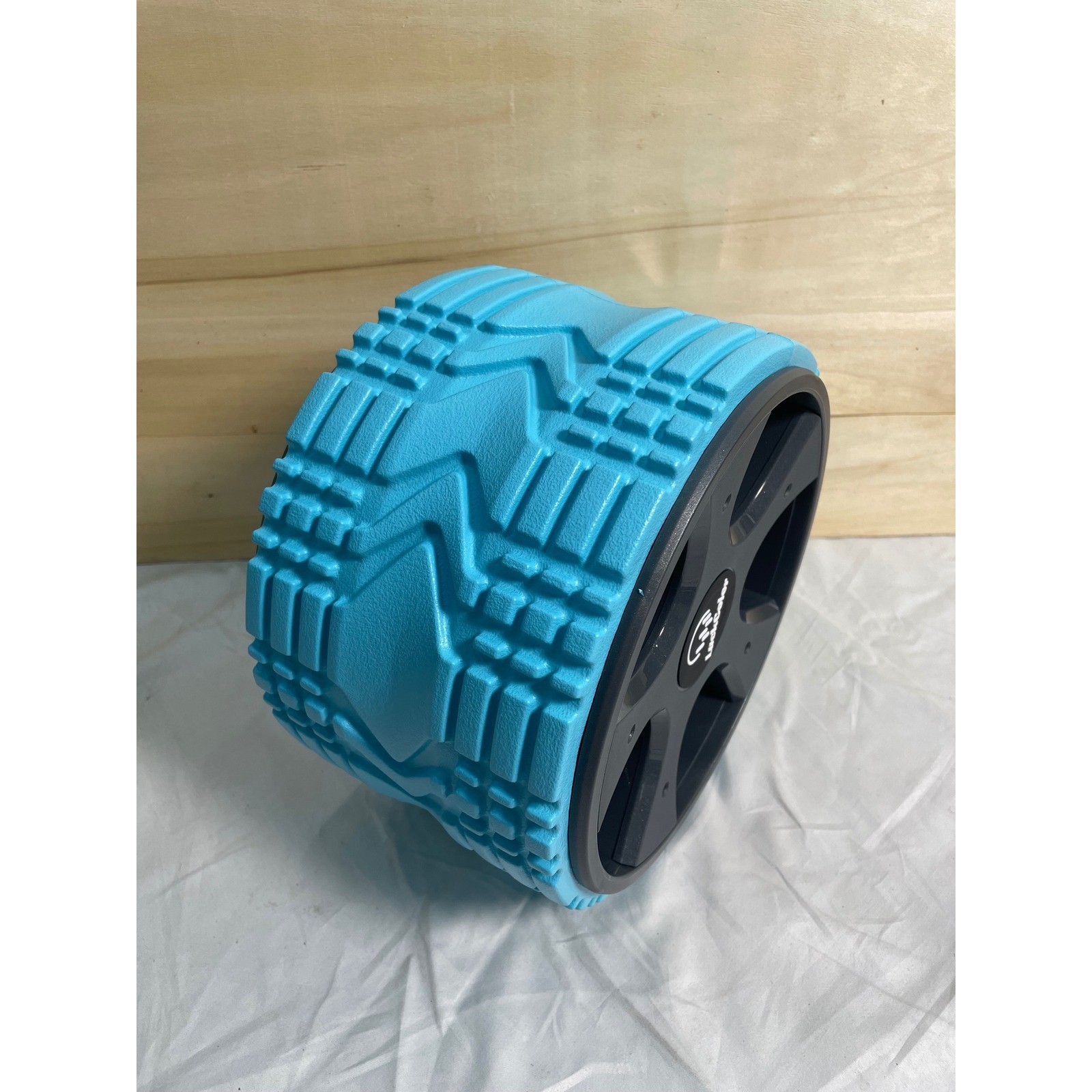 Luckcolor Yoga Wheel Blue Textured Back Roller for Flexibility and Balance