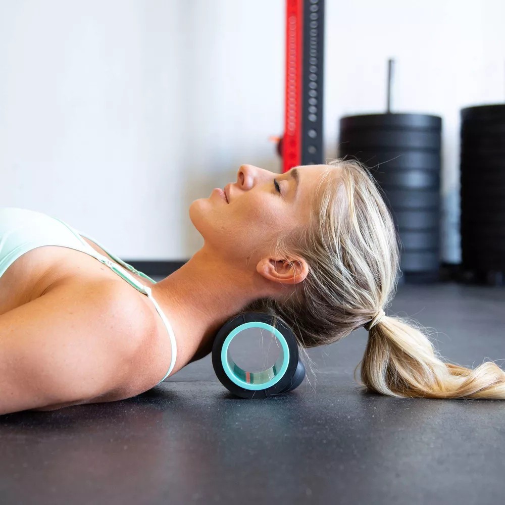 CHIRP WHEEL XR 4&Prime; BACK STRETCHER, 500 LB CAPACITY – BLACK/TEAL