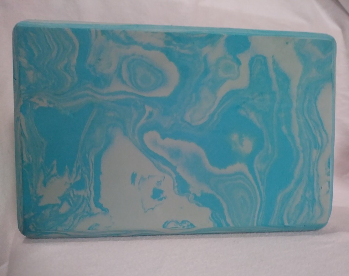 Series-8 Fitness Yoga Block Teal Wash Color Brick Pilates Stretching Fitness Gym