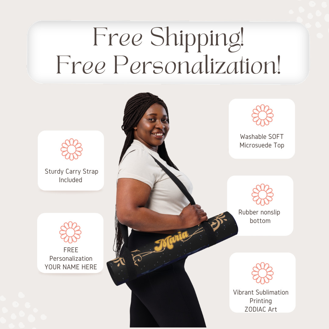 LIBRA Yoga Mat Personalized Yoga Mat Astrology Zodiac Gift Meditation Room Decor