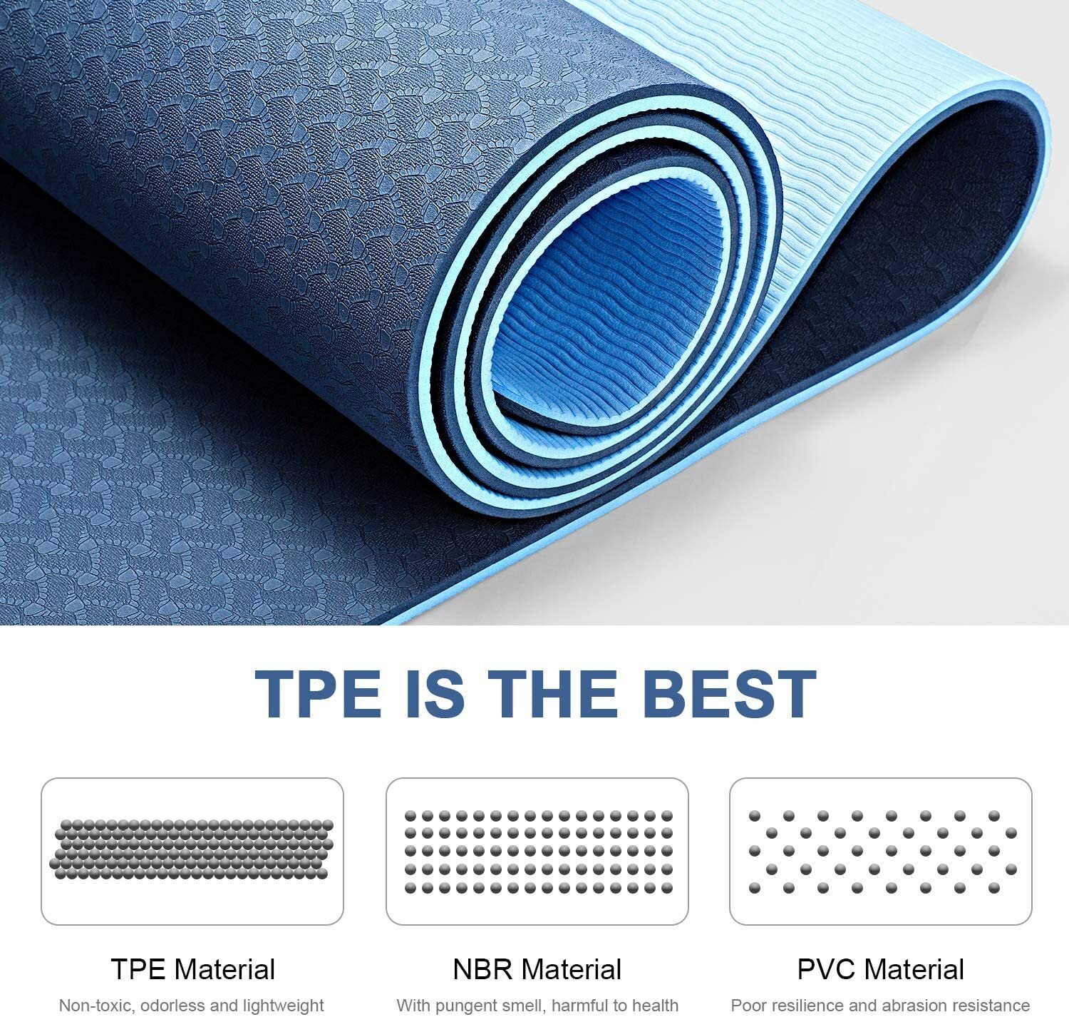 Twing Eco Friendly TPE Yoga Mat Non-Slip Workout