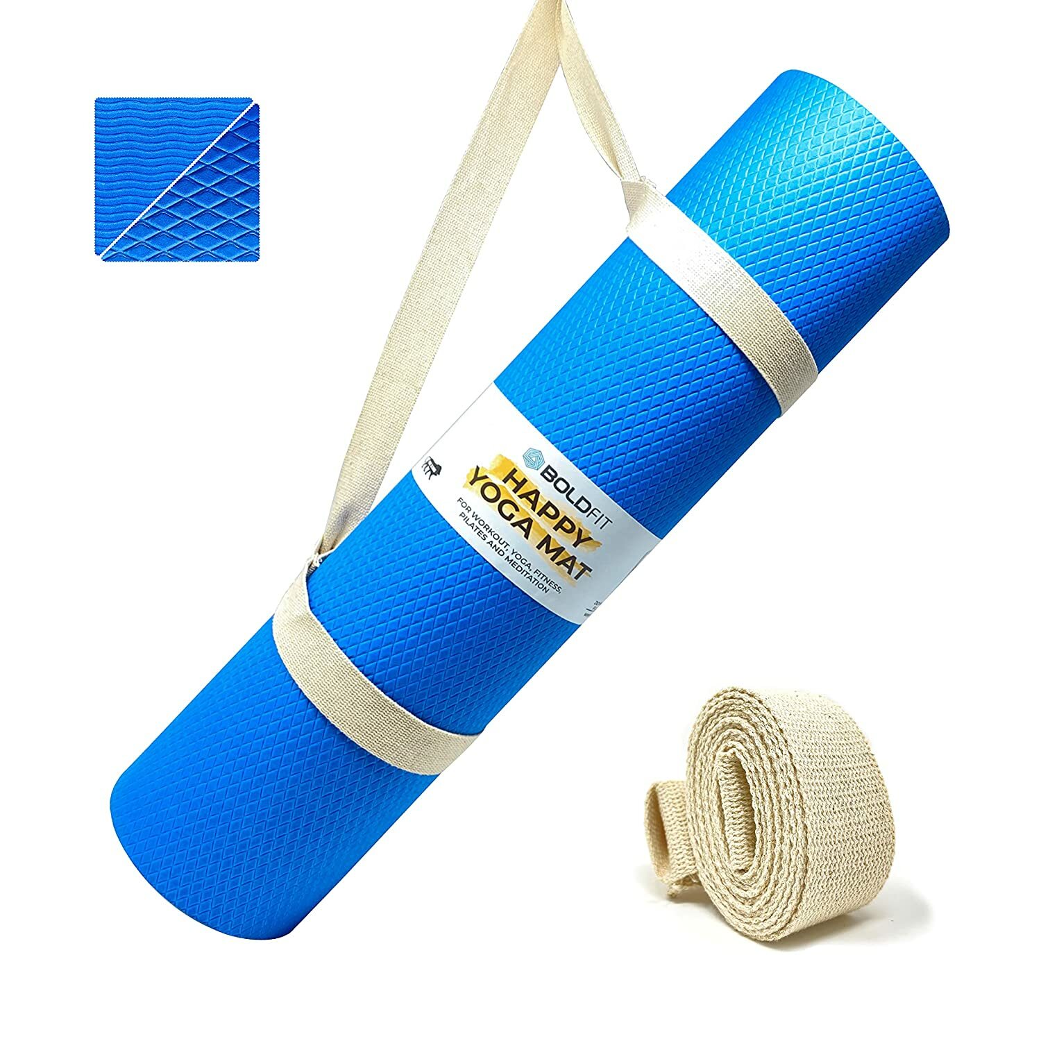 Yoga Mat for Men & Women with Carry Strap, EVA Material 5 Color Option -FreeShip