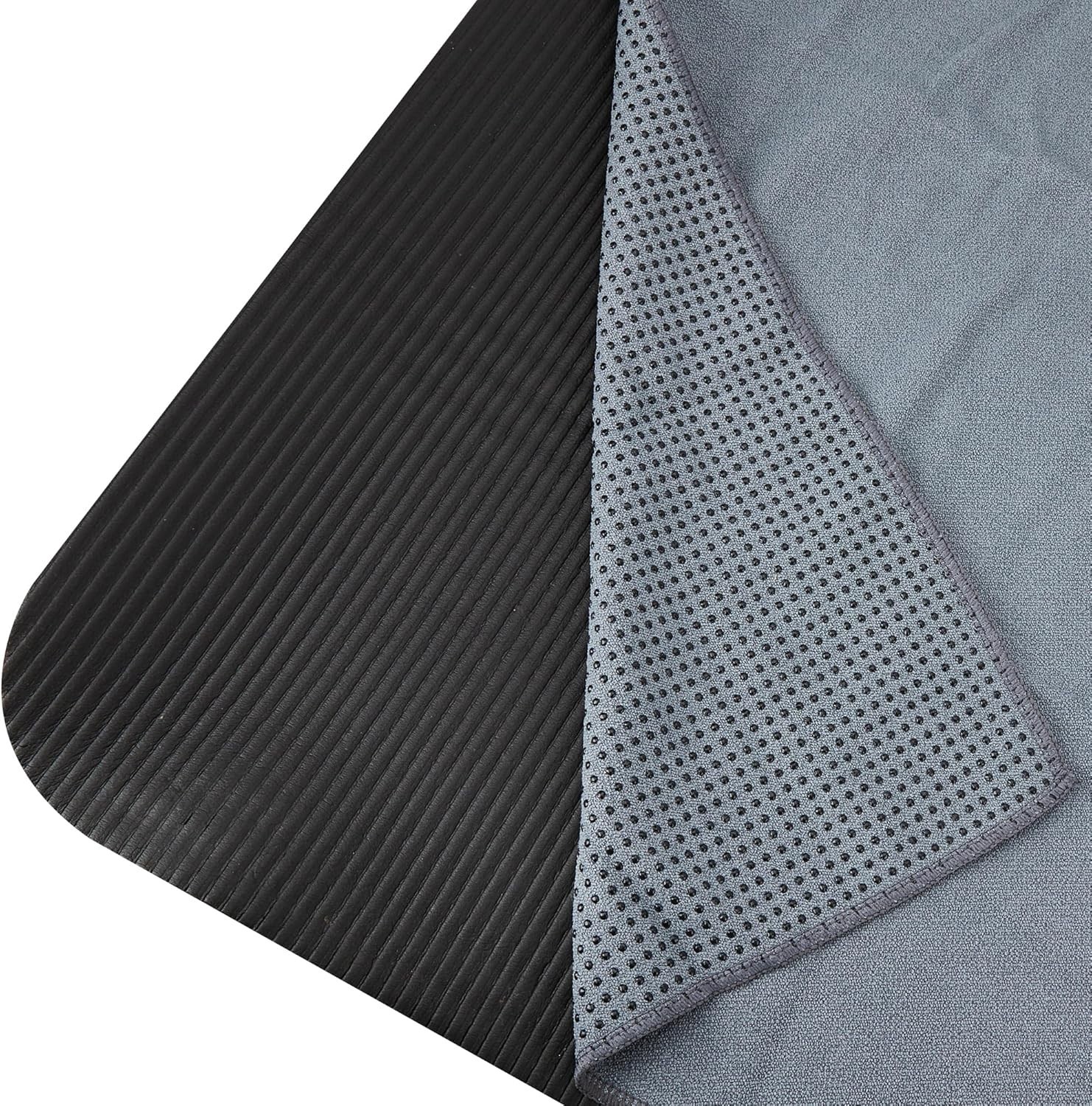 Non Slip Hot Yoga Towel with Grip Dots – Sweat Absorbent Microfiber Yoga Mat Tow