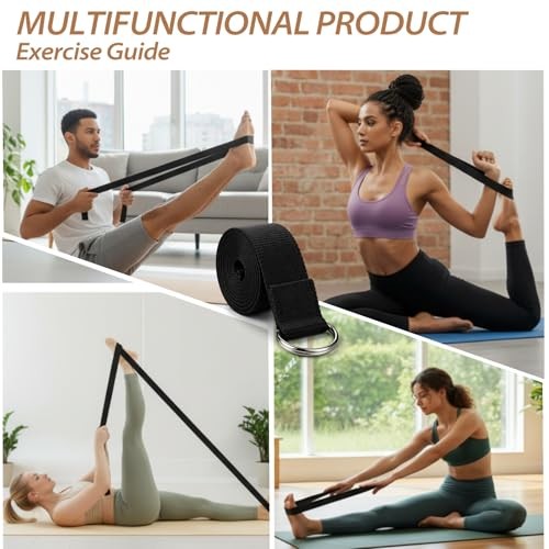 6 Pcs Cork Yoga Blocks with Straps 9 x 6 x 4 Inch Cork Yoga Brick 8.2 FT