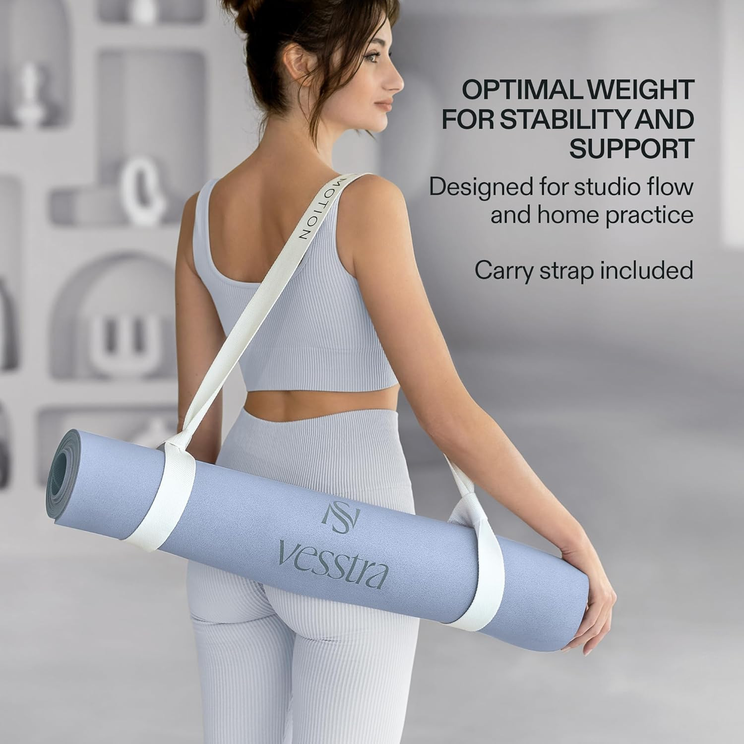 Premium Yoga Mat – Sweat-Activated Non-Slip PU Grip I Natural Rubber Base I 4Mm