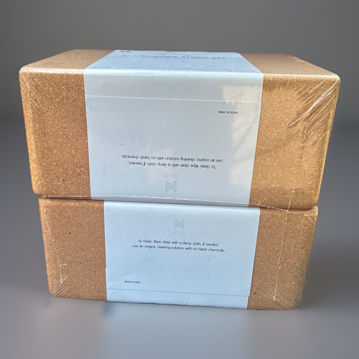 Node Fitness Yoga Equipment Cork Block Set 6” x 9” x 4” Natural Sustainable New
