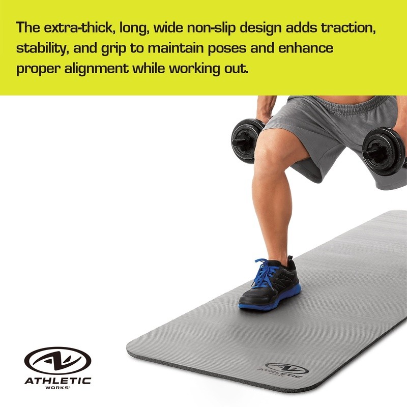 Extra Thick 12mm Non-Slip Fitness Mat Yoga Exercise Folding Portable Trainer New