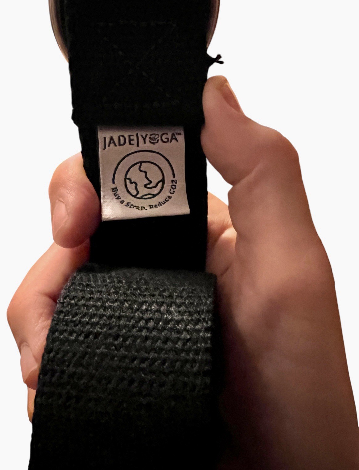 Jade Yoga Straps. Heavy Duty Soft Cotton with Durable Ring.
