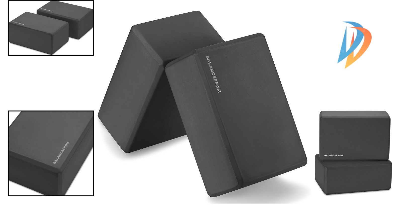 Set of 2 High Density EVA Yoga Blocks – 9&Prime;x6&Prime;x4&Prime; Each for Enhanced Stretching