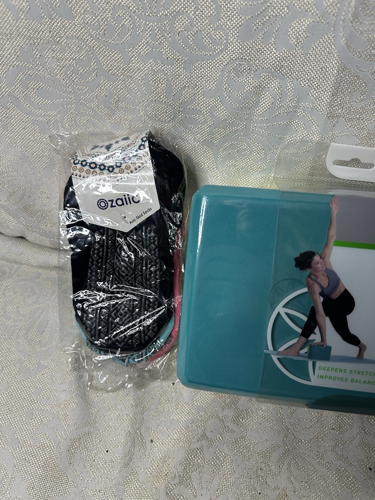 Gaiam Foam Yoga Block – Supportive Foam Soft Non-Slip Surface for Yoga W Socks