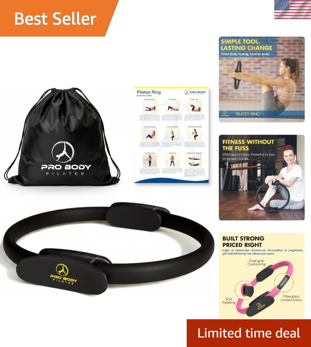 Versatile 14-Inch Fitness Circle – Perfect for Legs, Core & Travel Workouts