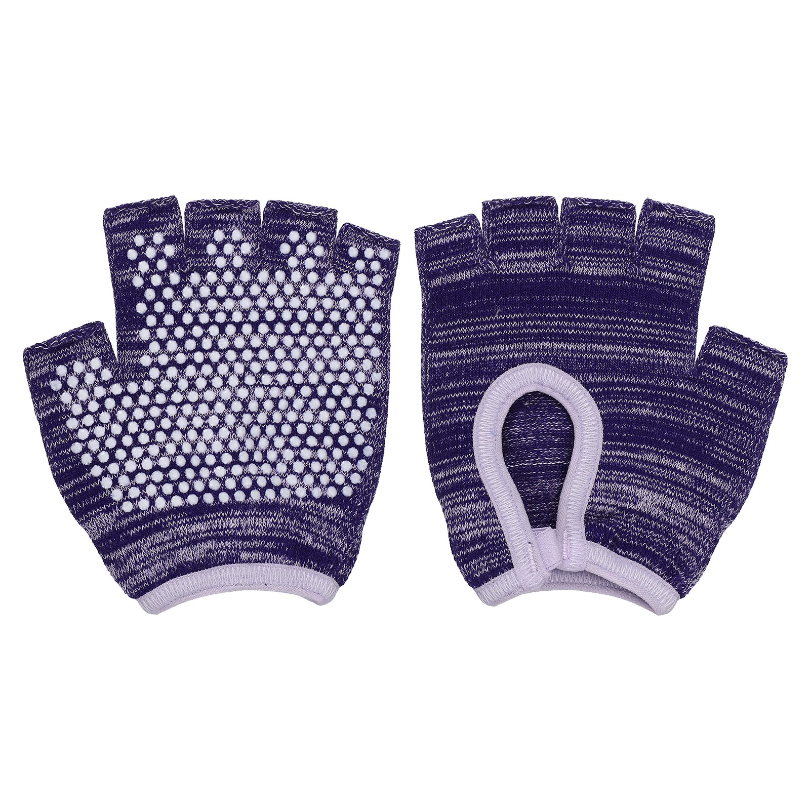 Yoga Gloves, Non Slip Fingerless Pilates Gloves, Dark Purple
