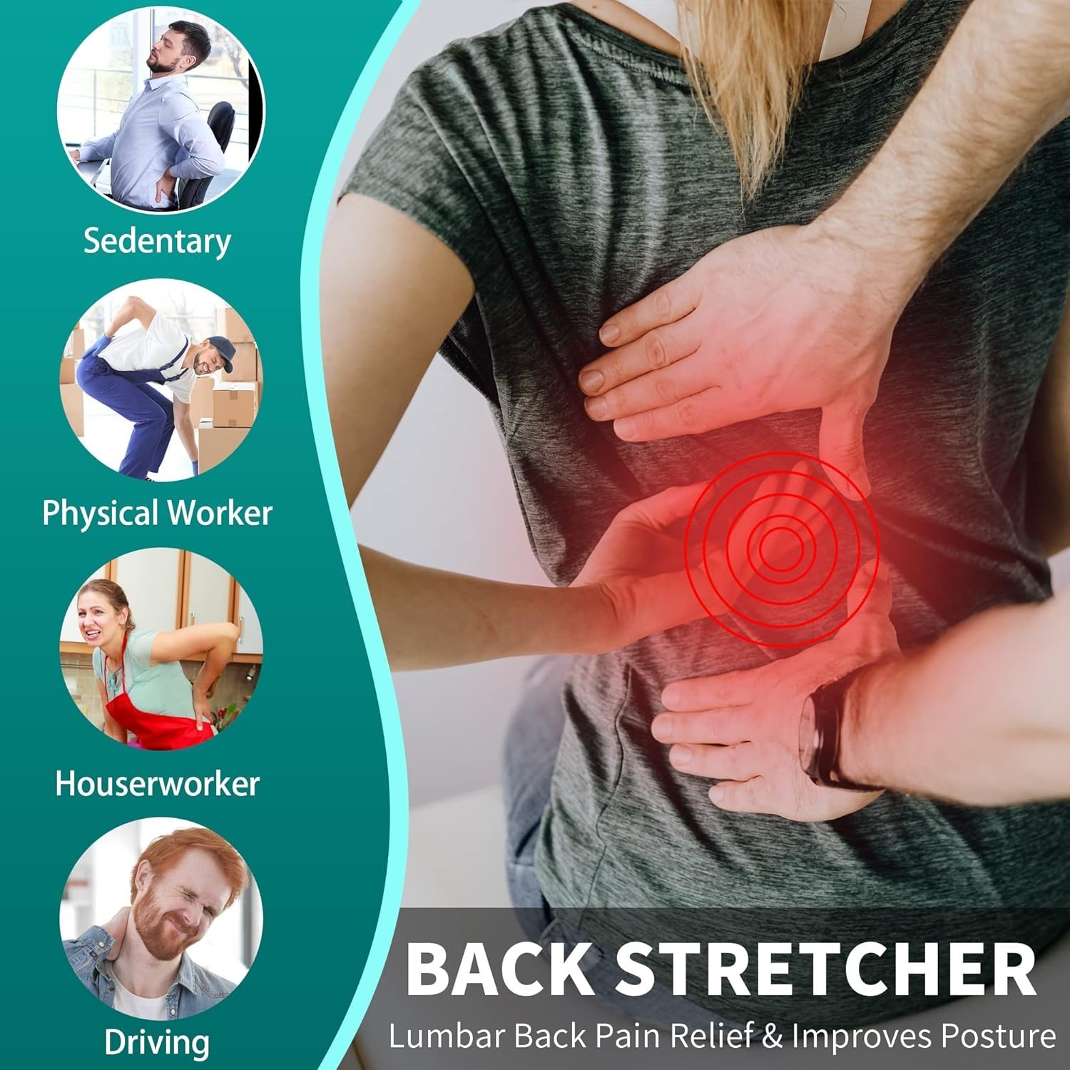 Yoga Wheel for Back Pain Relief, Back Roller Wheel with Extra Cushion, Wider …