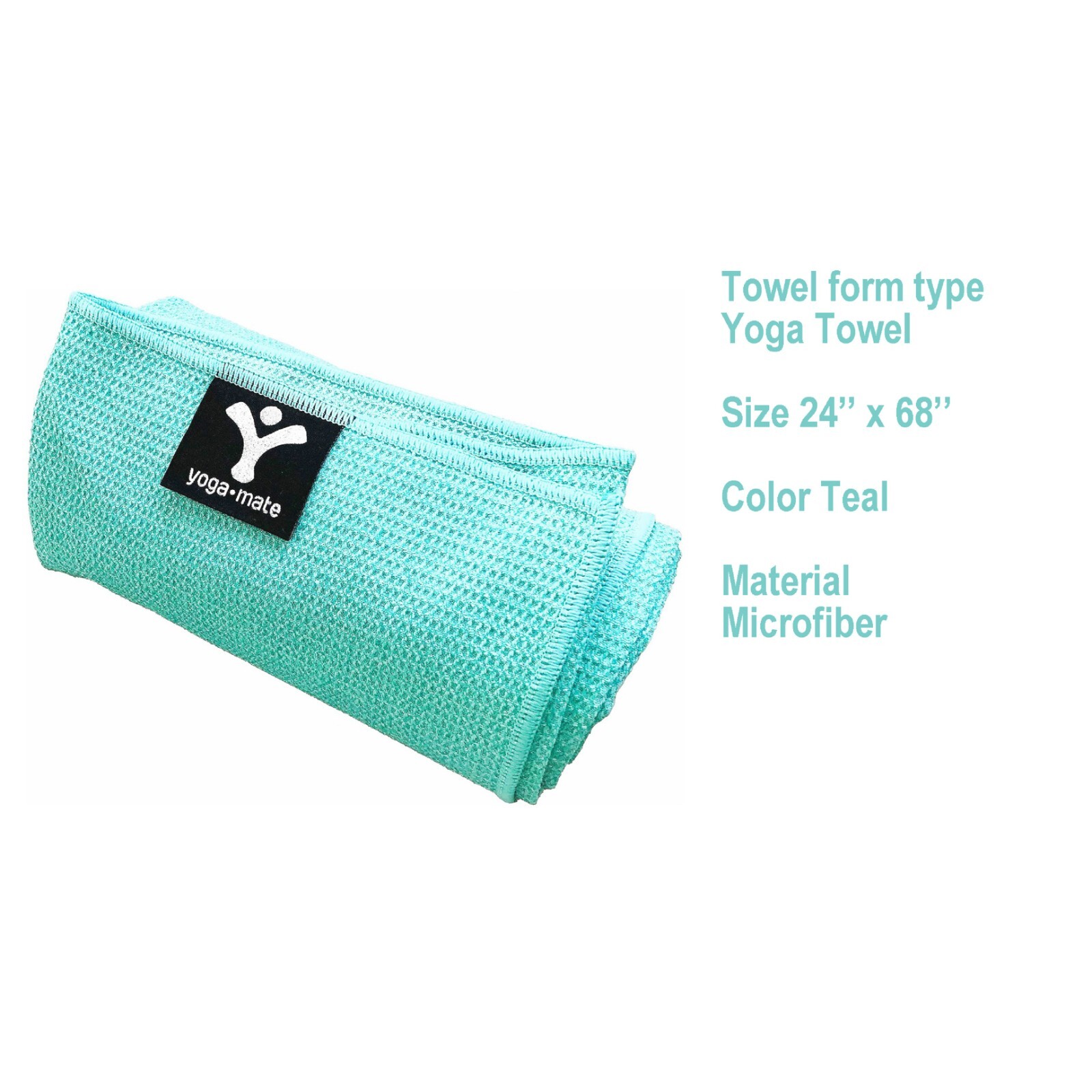 Sticky Grip Yoga Towel Non-Slip Towel for Hot Yoga Anti-Slipping Microfiber Teal