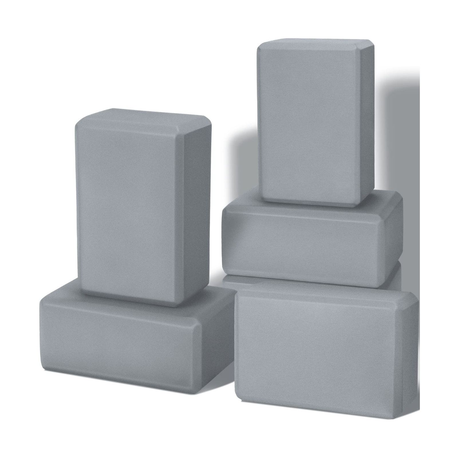 6 Pack Yoga Blocks Bulk 9 x 6 x 4 Inch Eva Foam Lightweight Yoga Bricks Non S…
