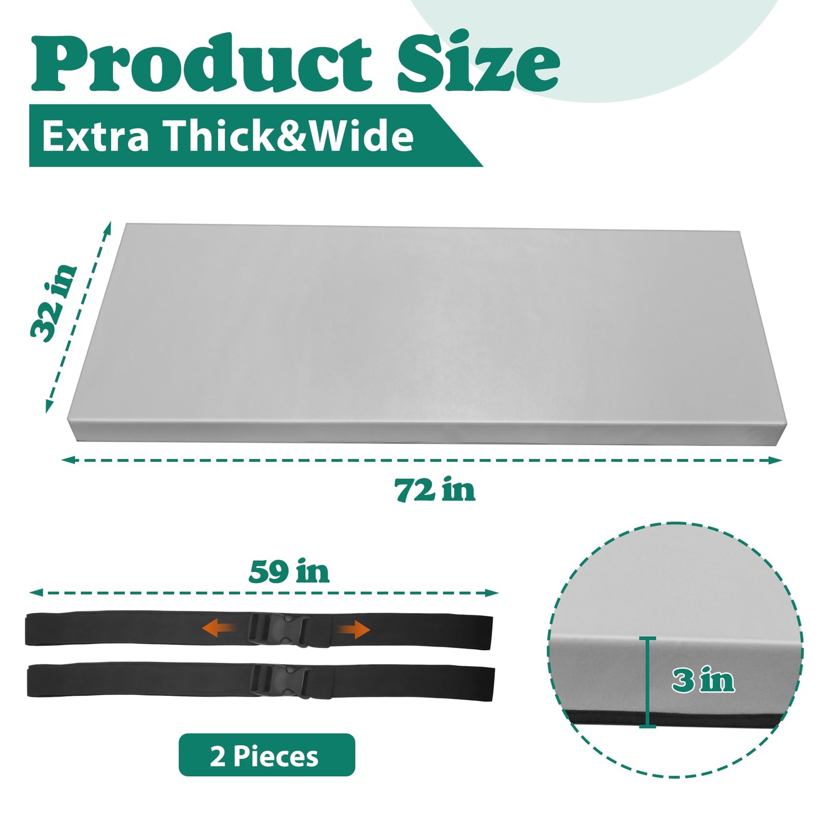 3 Inch Extra Thick Yoga Mat 6 * 2.5ft Thick Extra Wide Workout Mat, Non Slip …
