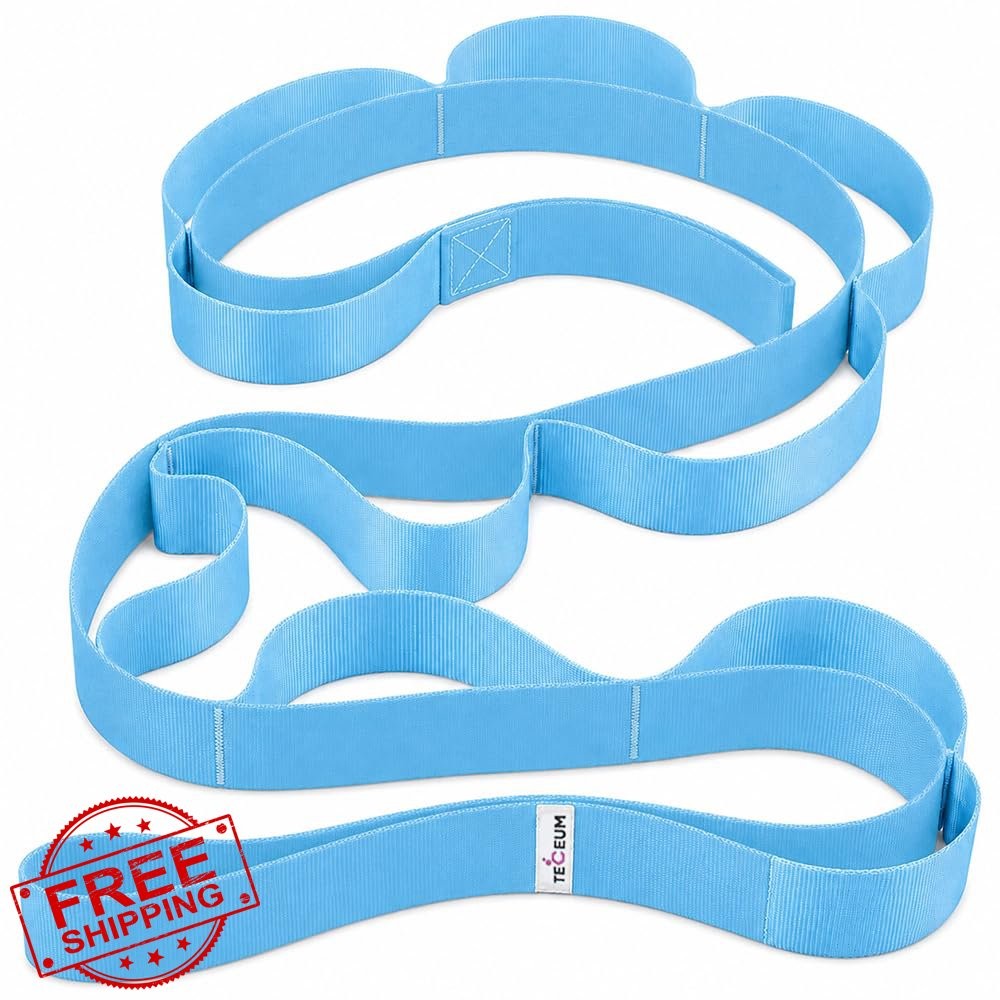 TECEUM Light Blue Stretching Strap 10 Loops