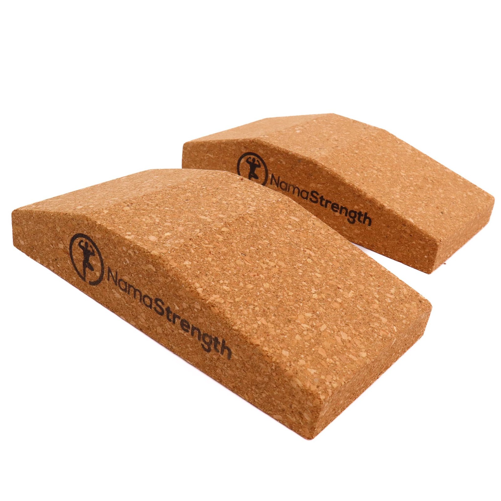 Cork Yoga Wedge Block NonSlip Wrist Support Set of 2 Exercise Fitness