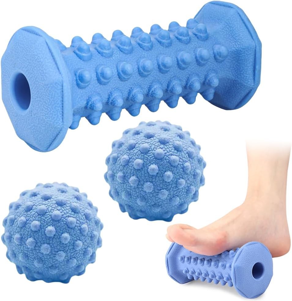 3 Pack Massage Ball Set – Massage Roller for Plantar Fasciitis,Lacrosse Ball