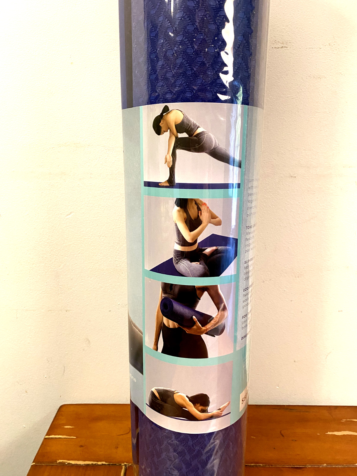 Lomi Fitness – Yoga Mat – Slip Free Material – Sapphire Blue – 68in x 24in New