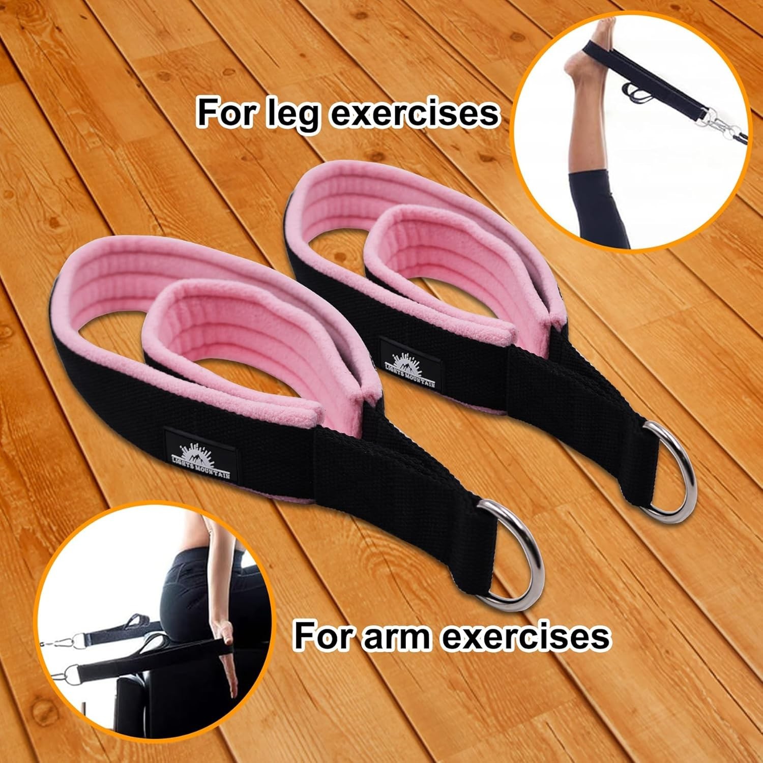 Pilates Double Loop Straps for Reformer Yoga Exercise Accessories 2 Lengths