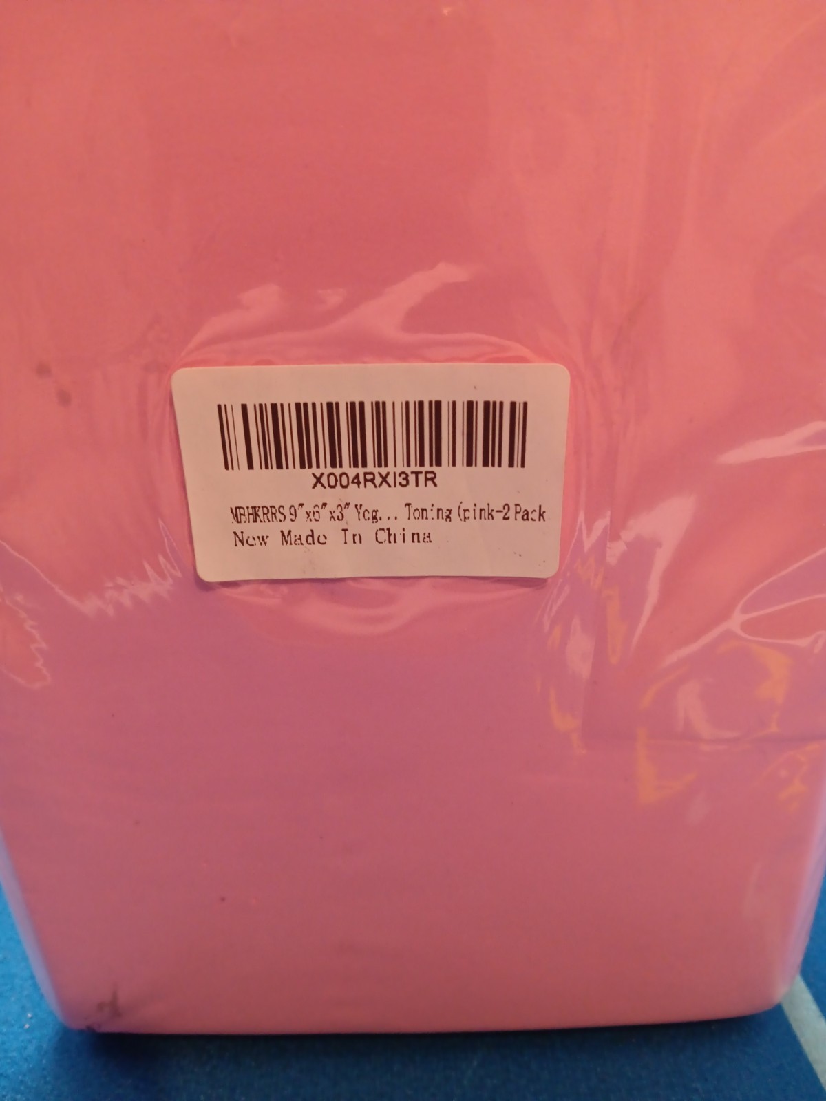 2-pack Pink Foam Yoga Blocks 9x6x3&Prime;