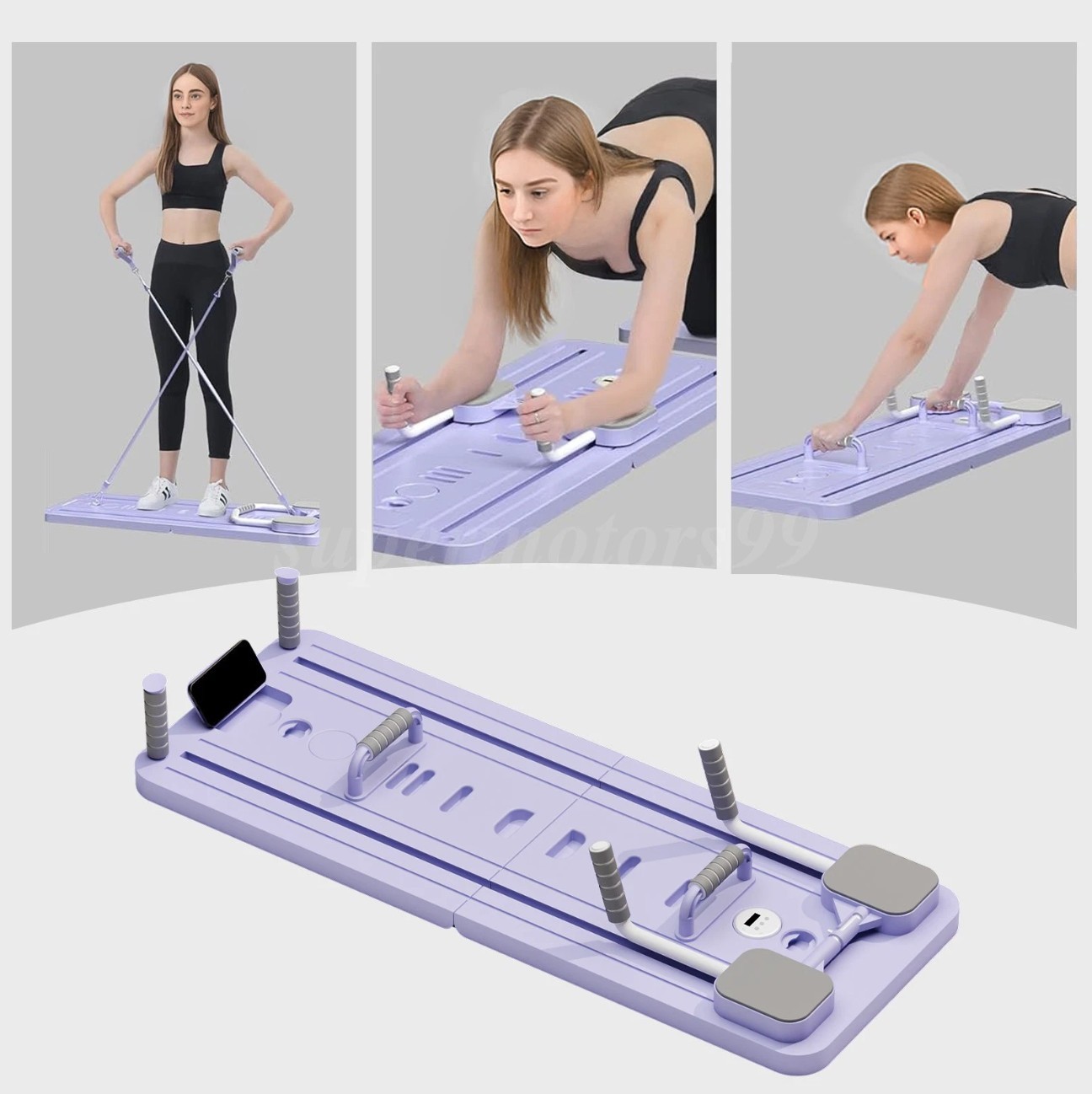 Portable Pilates Reformer Board Foldable Core Ab Trainer Home Gym – New
