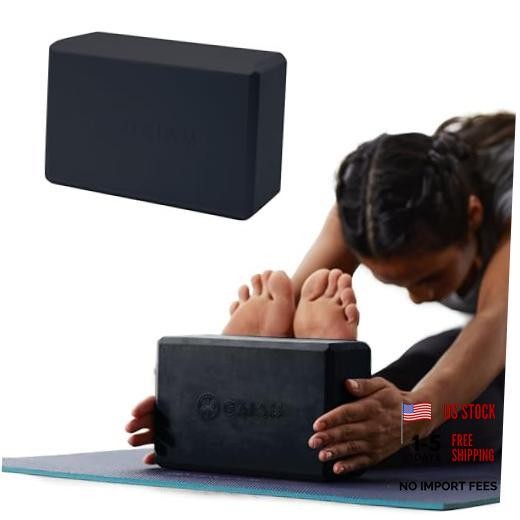 Gaiam Yoga Block – Supportive Latex-Free Eva Foam – Soft Non-Slip Black 1 Block