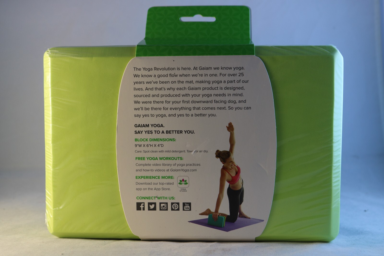 Gaiam Yoga Block Supportive Latex-Free Eva Foam Beveled Edges New Sealed